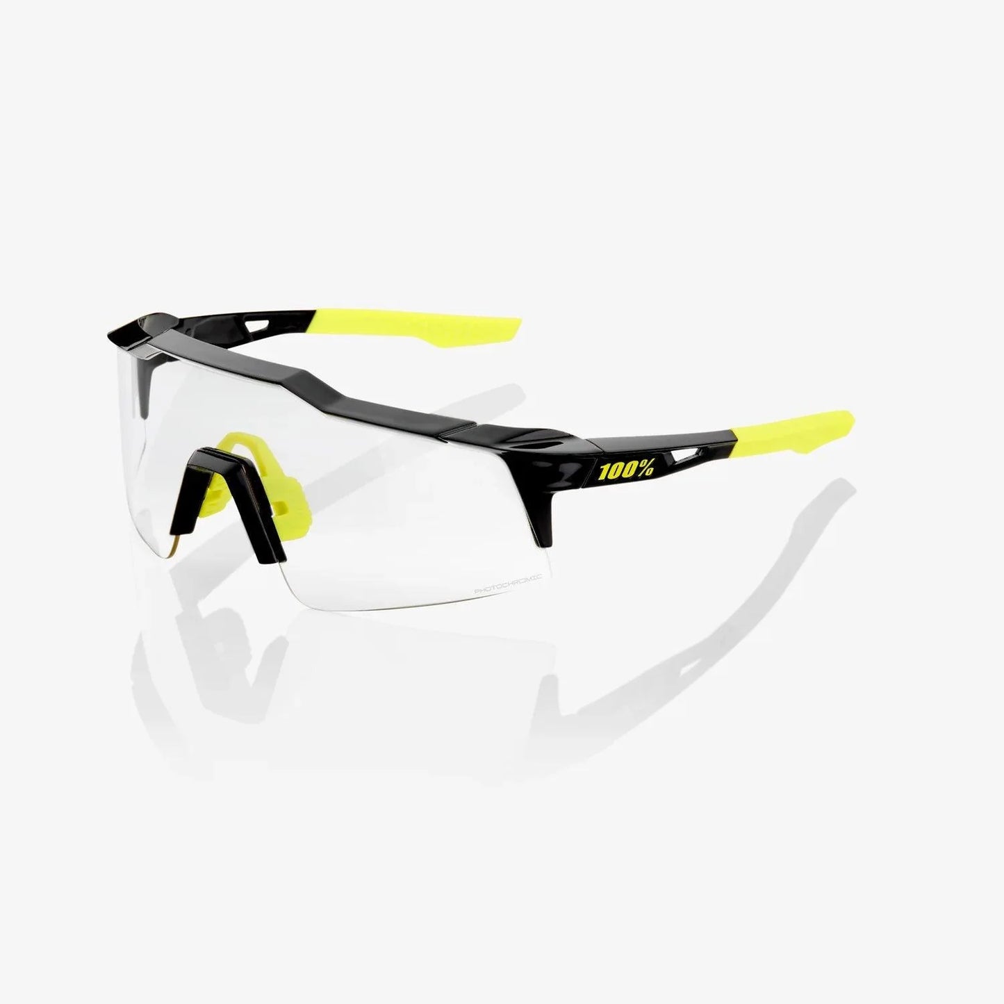 100 Percent Sunglasses -SPEEDCRAFT SL - Gloss Black - Photochromic Lens – Primary View | Smash It Sports