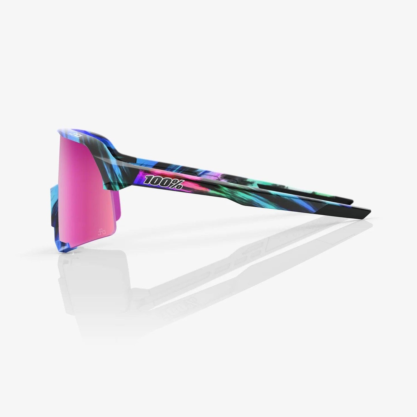 100% S3 - Peter Sagan LE Soft Tact Tie Dye Purple Multilayer Mirror Lens – Third View | Smash It Sports
