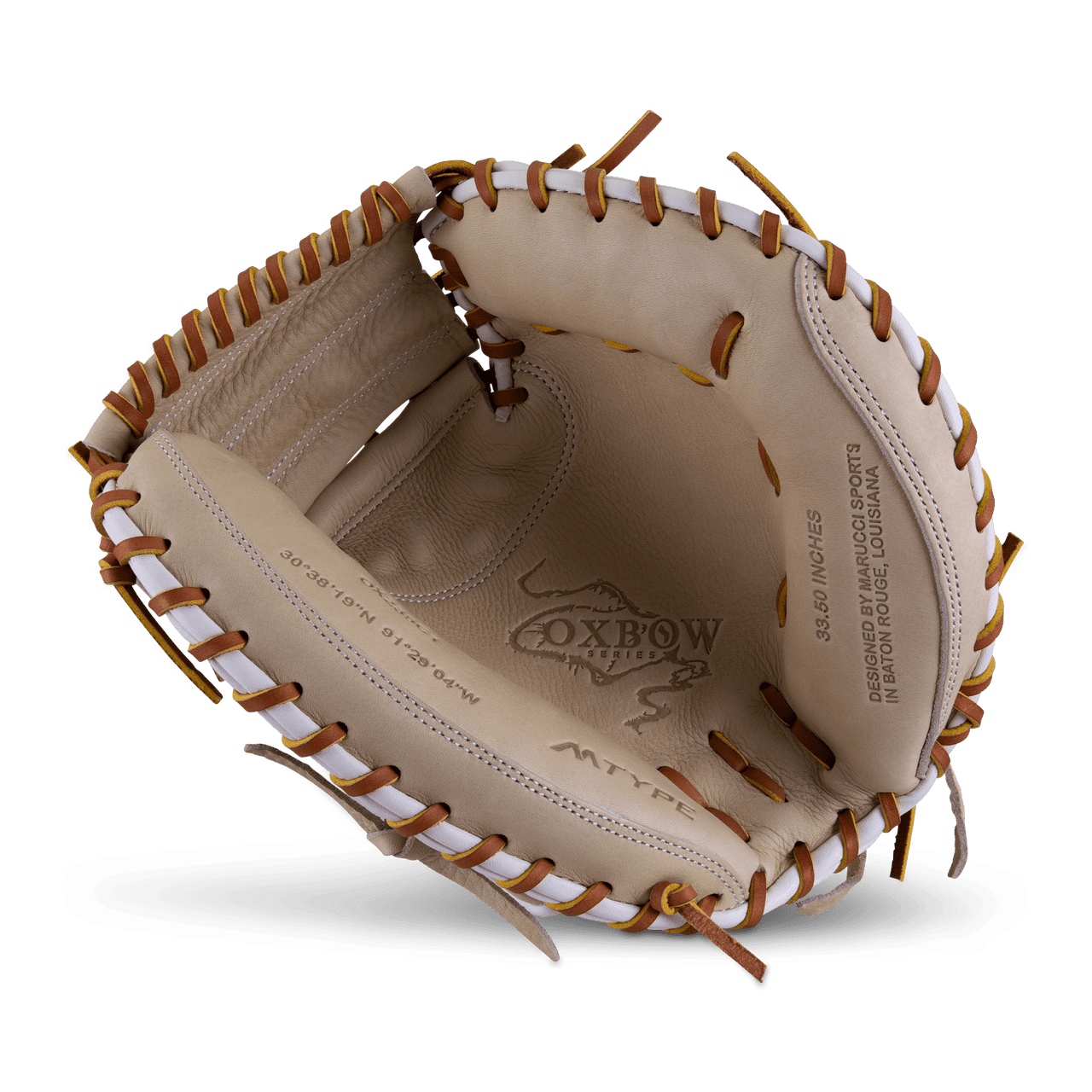 2021 Marucci Oxbow Series 33.5" Catchers Glove - MFGOXM235C1-CM – Specs Overview | Smash It Sports | leather, cowhide, pro