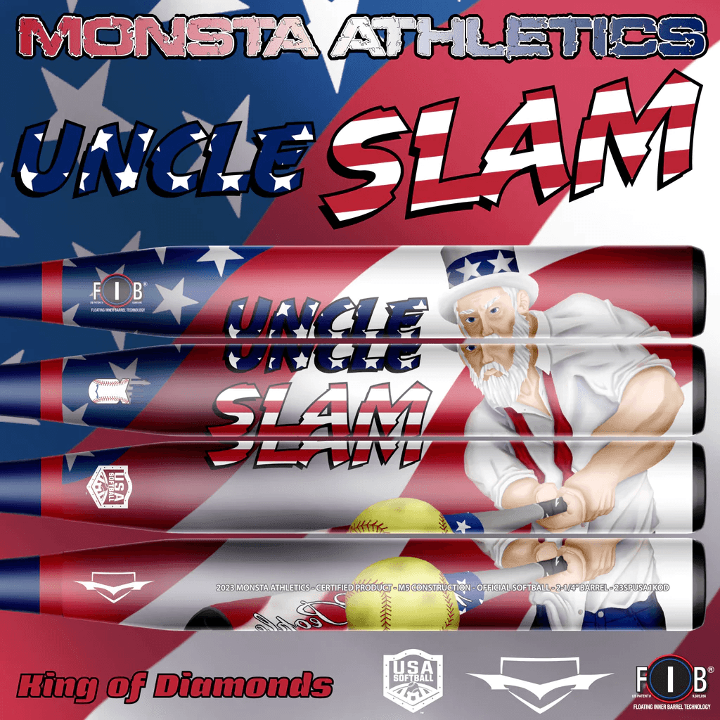 2023 Monsta Uncle Slam King of Diamonds - M5 1PC - 3900 Handle - USA/ASA Slowpitch Softball Bat – Specs Overview | Smash It