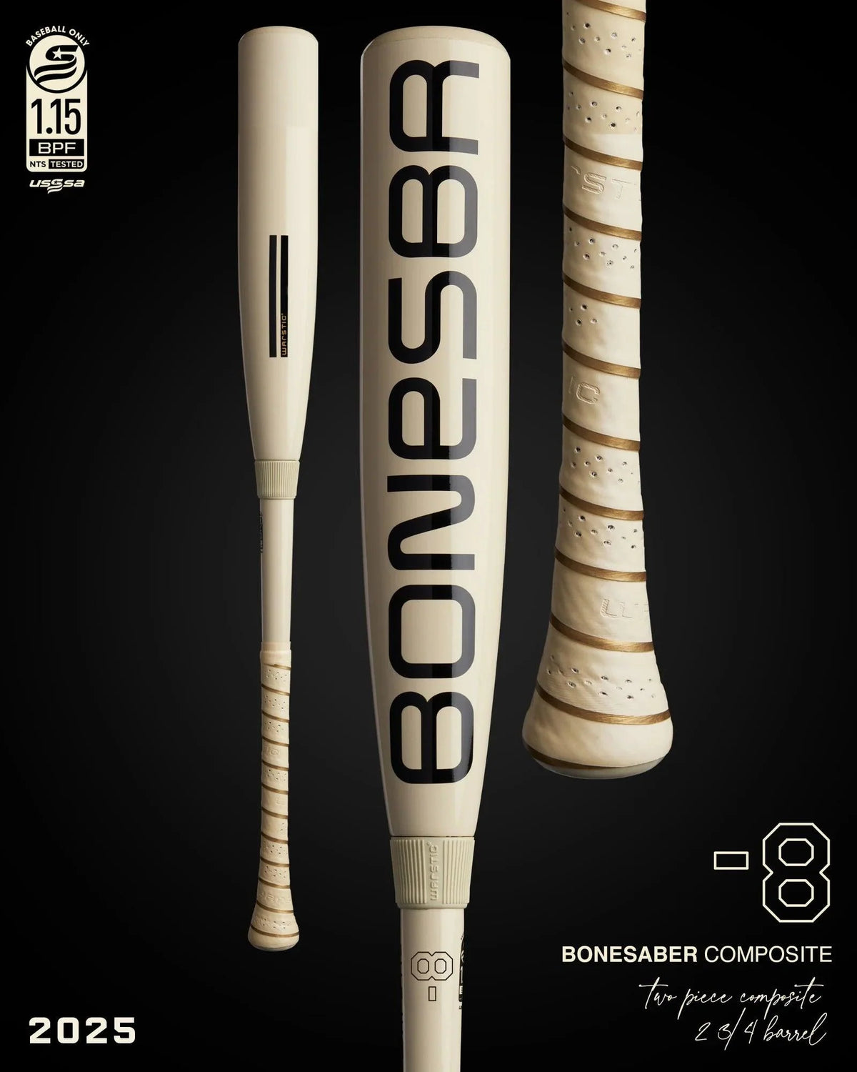 2025 Warstic Bonesaber Composite USSSA Baseball Bat -8 – Product View | Smash It Sports | composite, usssa, loaded