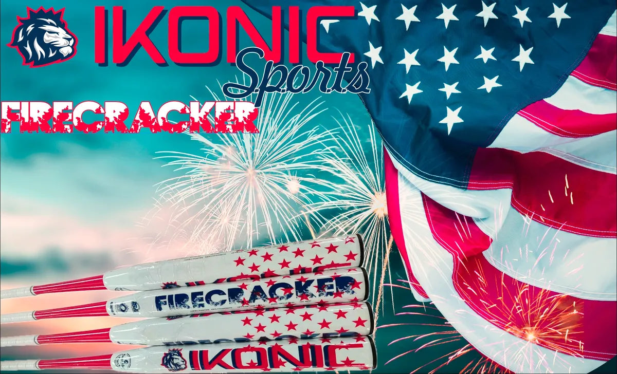 2025 Ikonic Sports FireCracker 2-Piece SSUSA Senior Slowpitch Softball Bat – Product View | Smash It Sports | composite, usss