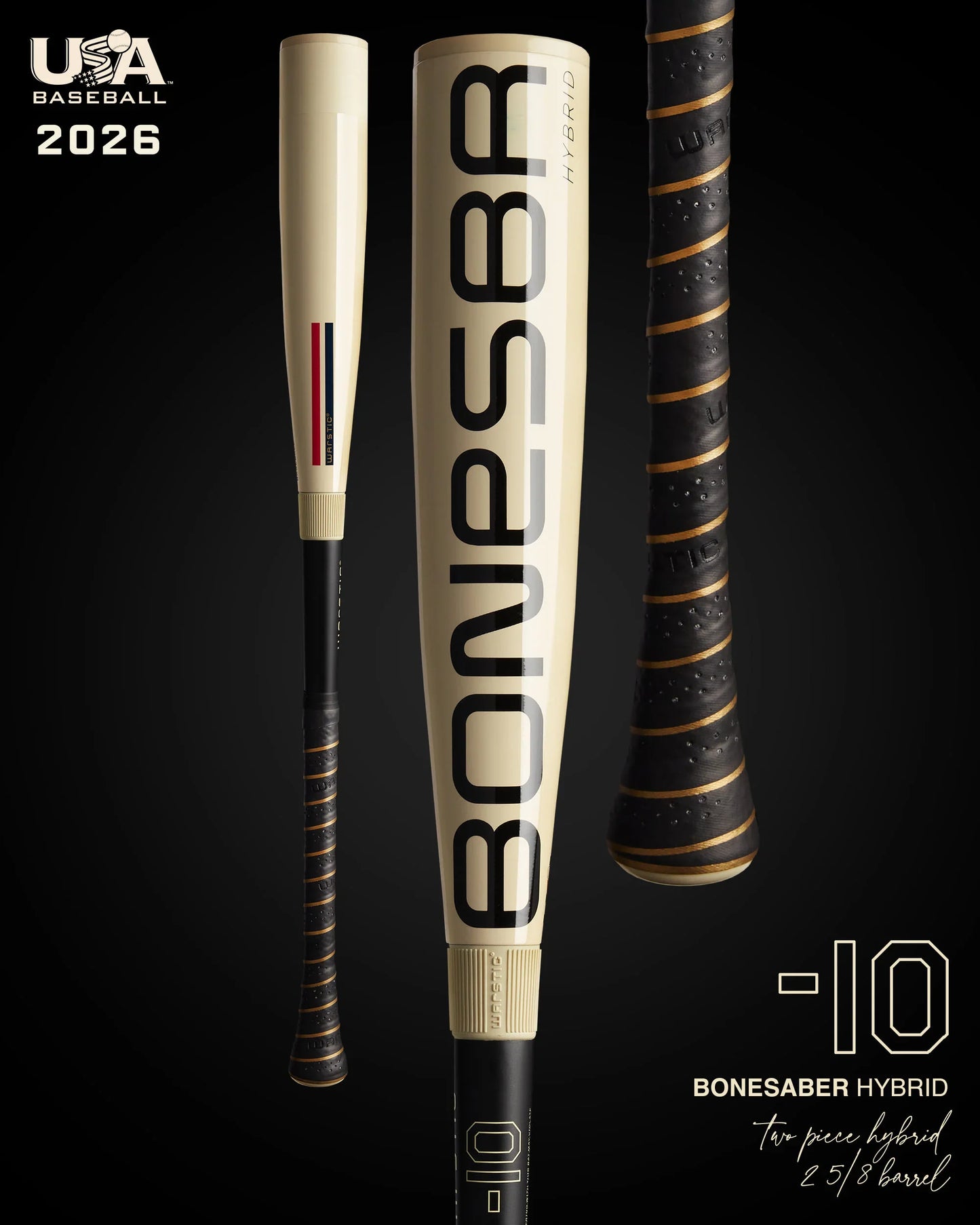 2025 Warstic Bonesaber Hybrid Metal USA Baseball Bat -8 – Product View | Smash It Sports | maple, composite, alloy