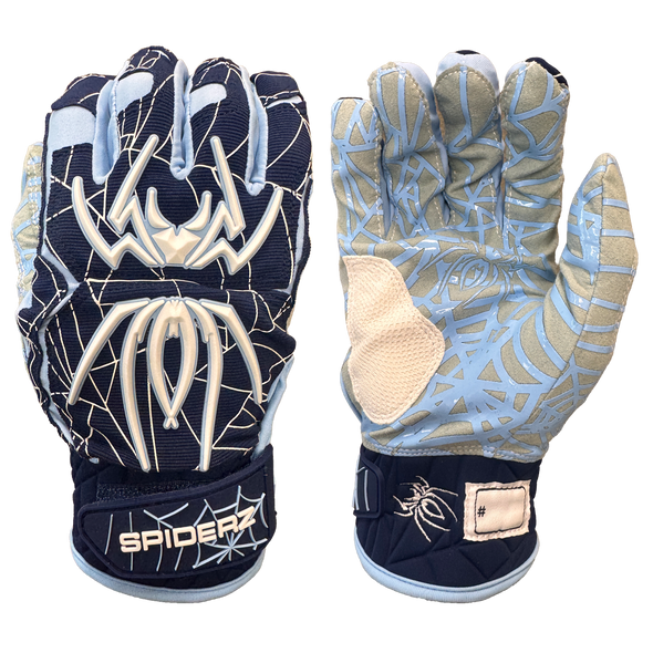 Spiderz HYBRID Batting Gloves - Navy Blue/Columbia Blue/White – Specs Overview | Smash It Sports | pro, web