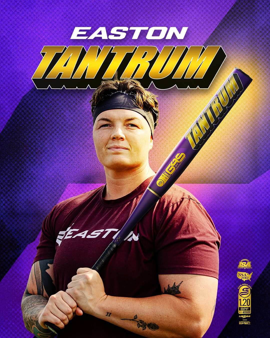 2025 Easton Tantrum 12.75" 1-Piece Loaded USSSA Slowpitch Softball Bat - ESU5TPG1L – Product View | Smash It Sports | composi