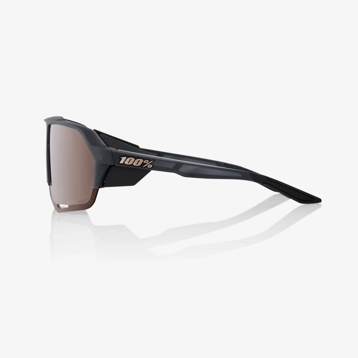100 Percent Sunglasses - Norvik - Soft Tact Crystal Black - HiPER Crimson Silver Mirror Lens – Product View | Smash It Sports
