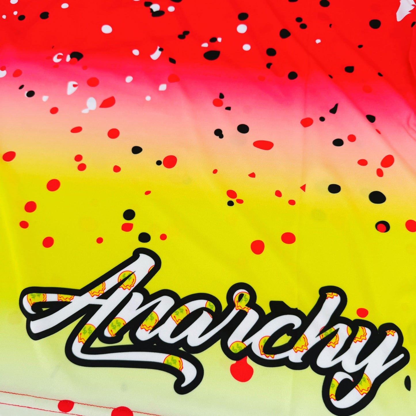 Anarchy Bat Company Short Sleeve Shirt - Pink/Yellow Speckled Fade – Product View | Smash It Sports