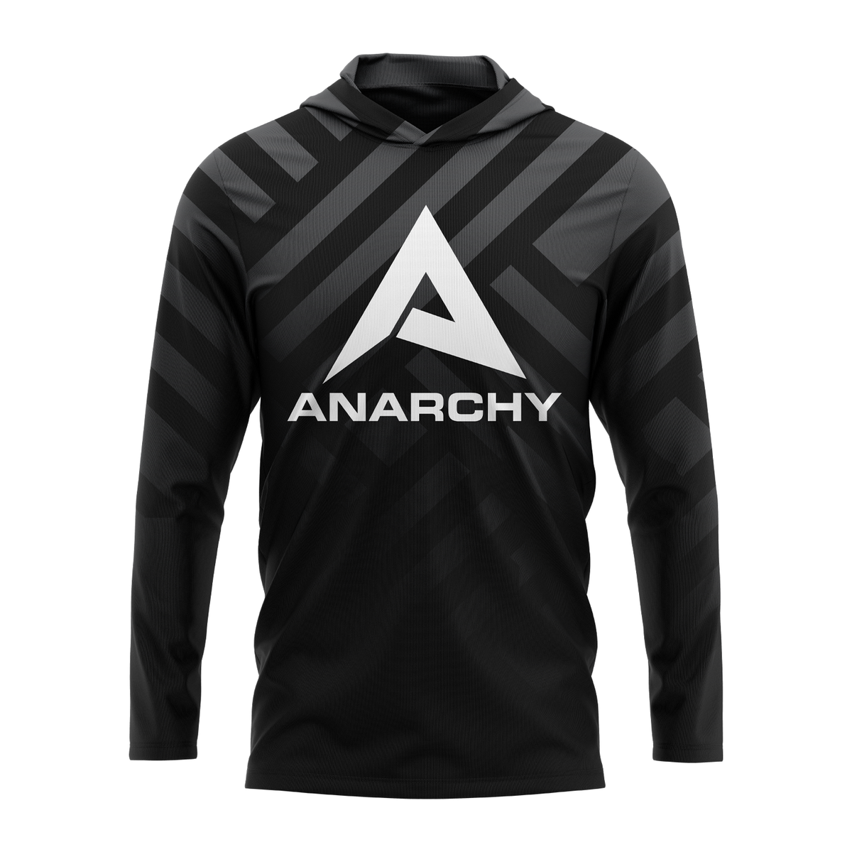 Anarchy Hooded Long Sleeve Tee - Black/Charcoal Geometric Fade – Specs Overview | Smash It Sports