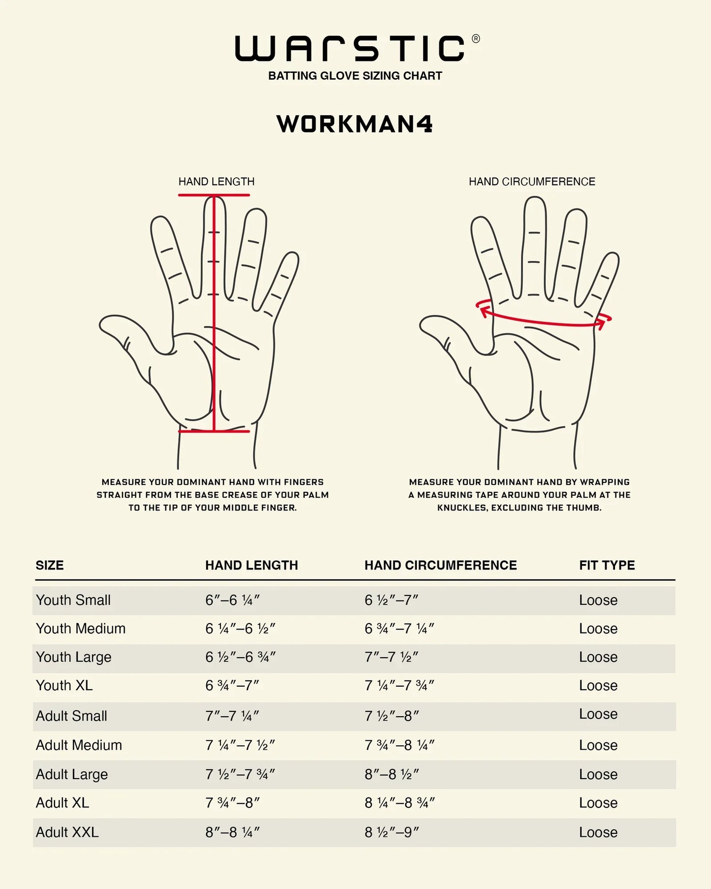 Warstic Workman4 Batting Gloves - Hero