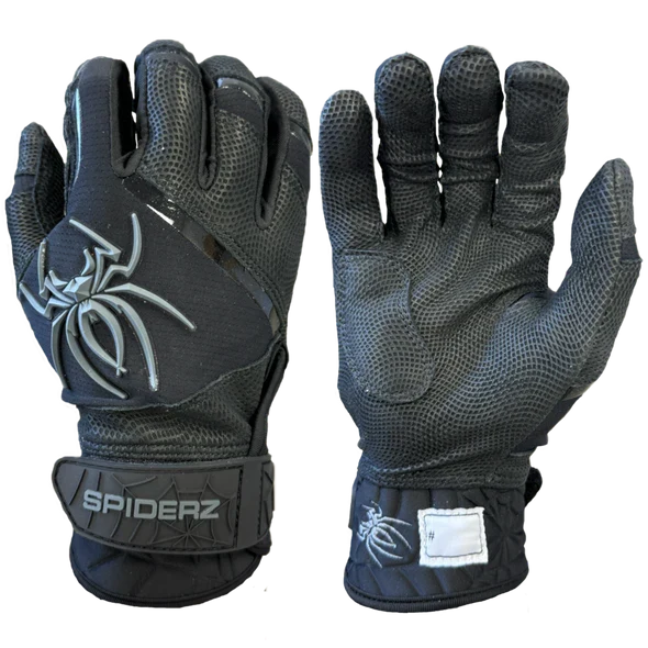 Spiderz Pro Premier Batting Gloves - Black/Graphite – Product View | Smash It Sports | leather, pro