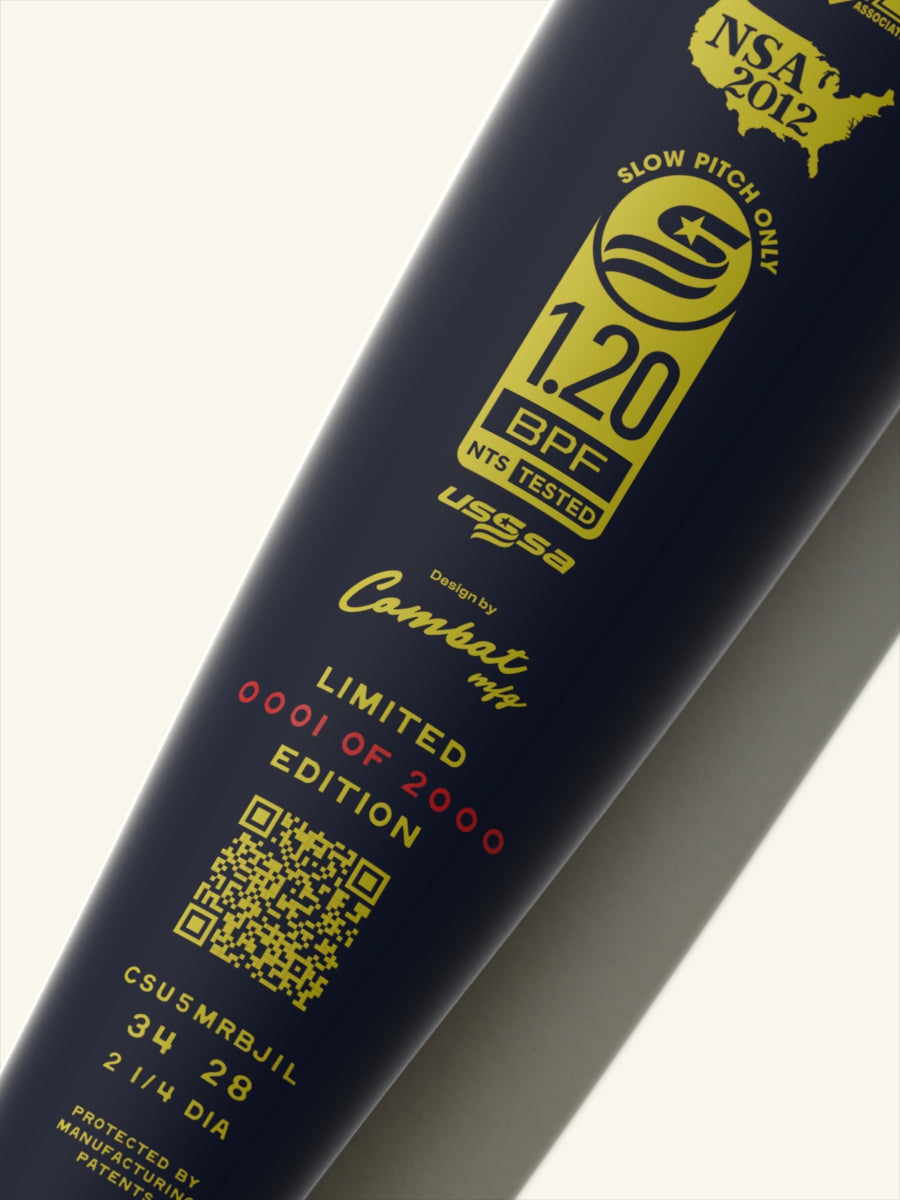 2025 Combat MFG SPEC-CR1 Midnight Rodeo Bradley Jones 12.75" 1-Piece USSSA Slowpitch Softball Bat - CSU5MRBJ1L – Product View