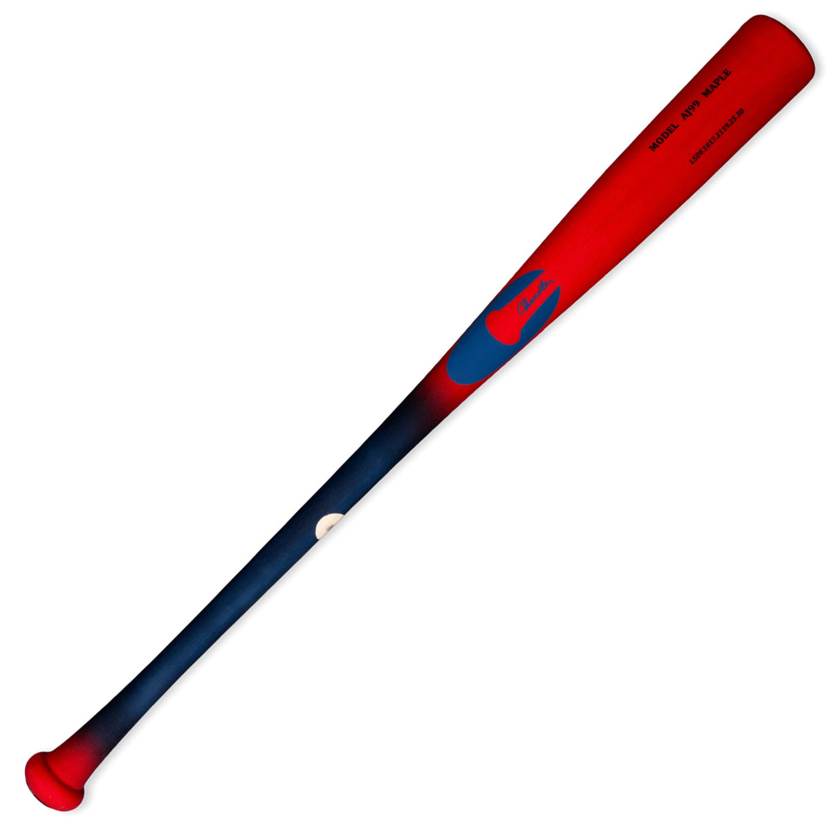 Chandler AJ99 Performance Cut Youth Maple Wood Baseball Bat - Midnight/Imperial – Product View | Smash It Sports | maple, ash