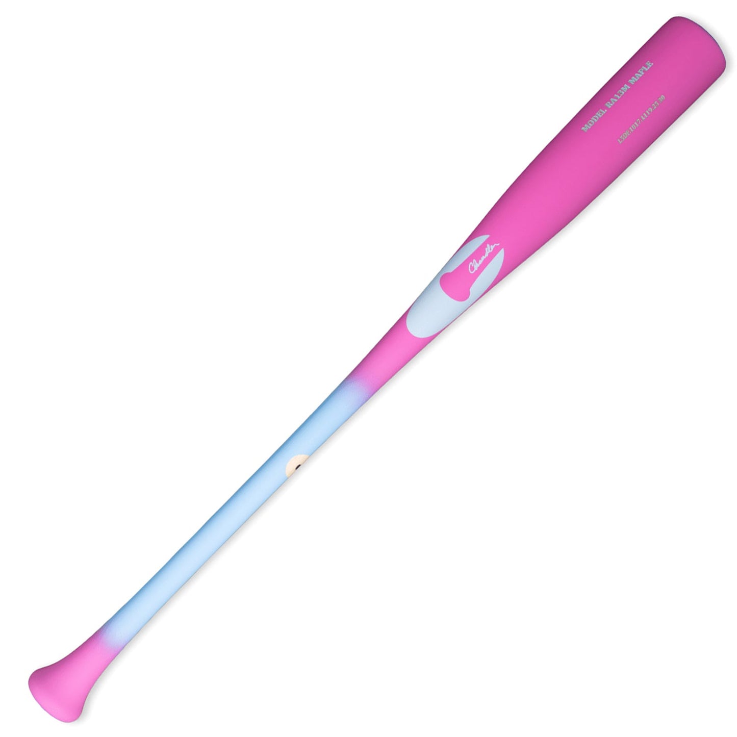 Chandler RA13M Performance Cut Youth Maple Wood Baseball Bat - Cerulean/Awareness