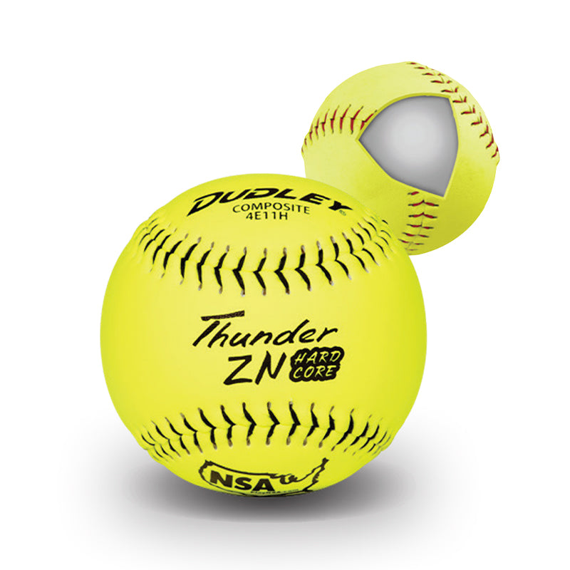 Dudley Thunder ZN Hardcore 44/400 NSA 11" Slowpitch Softballs - 4E11H – Product View | Smash It Sports | composite