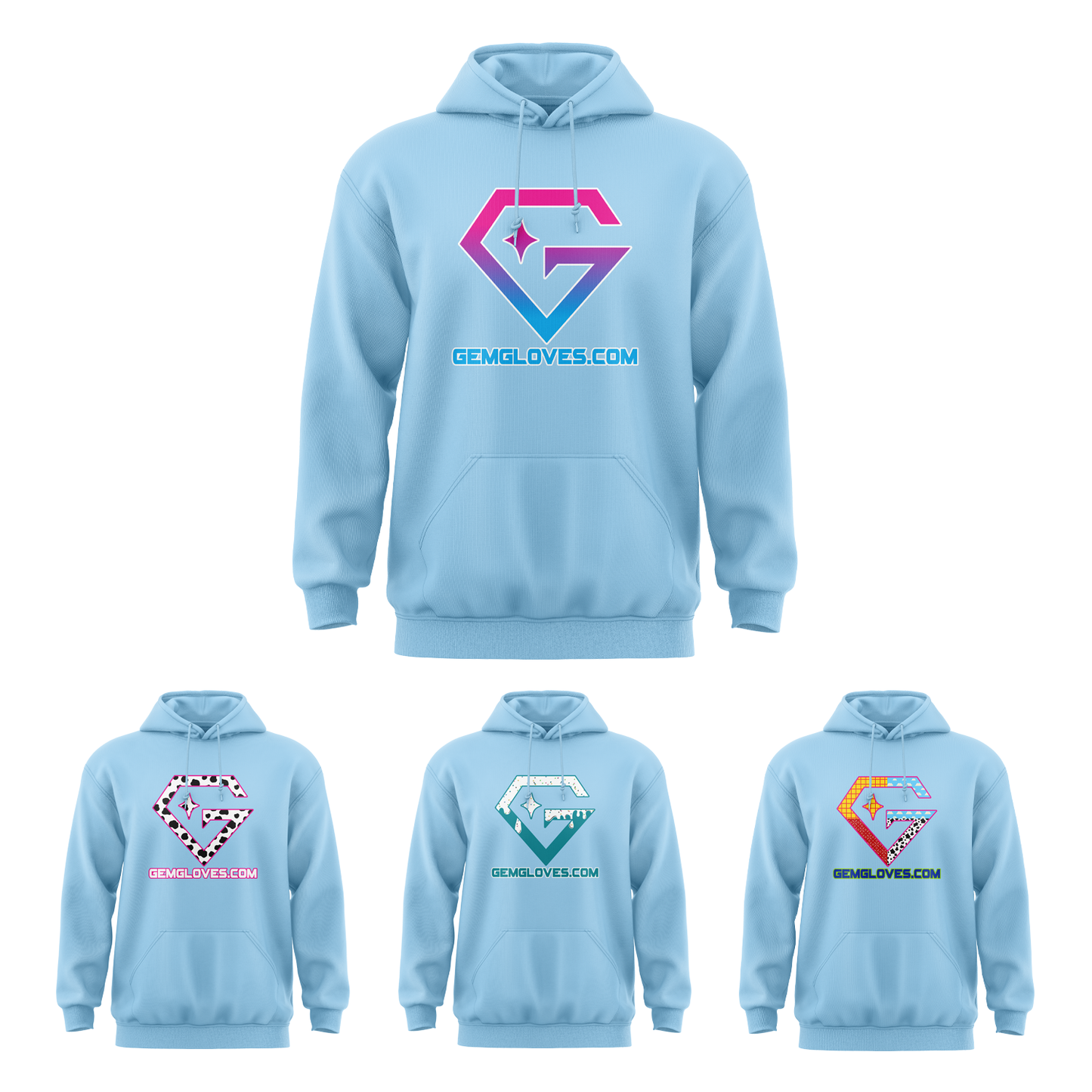 Gem Gloves Element Fleece Hoodie - Aqua