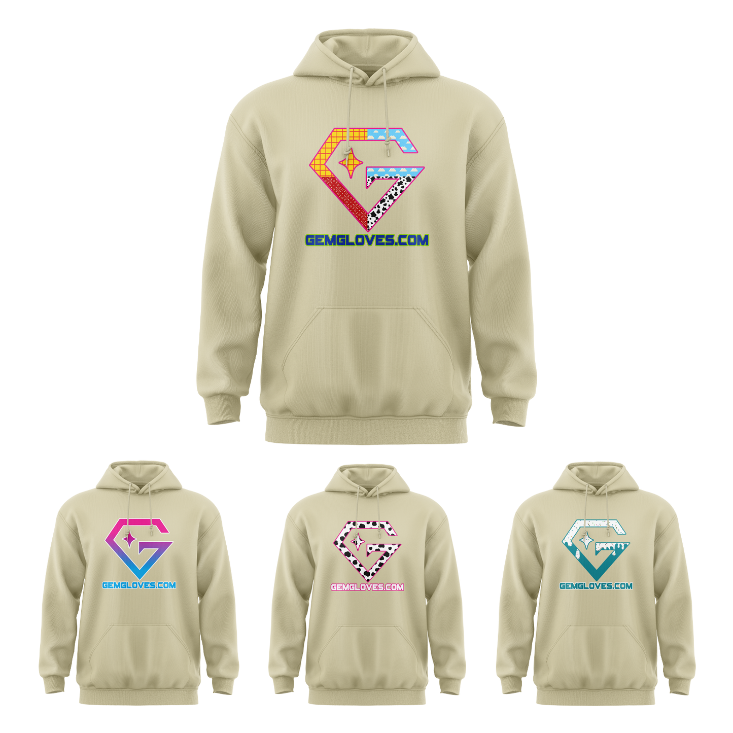 Gem Gloves Element Fleece Hoodie - Bone