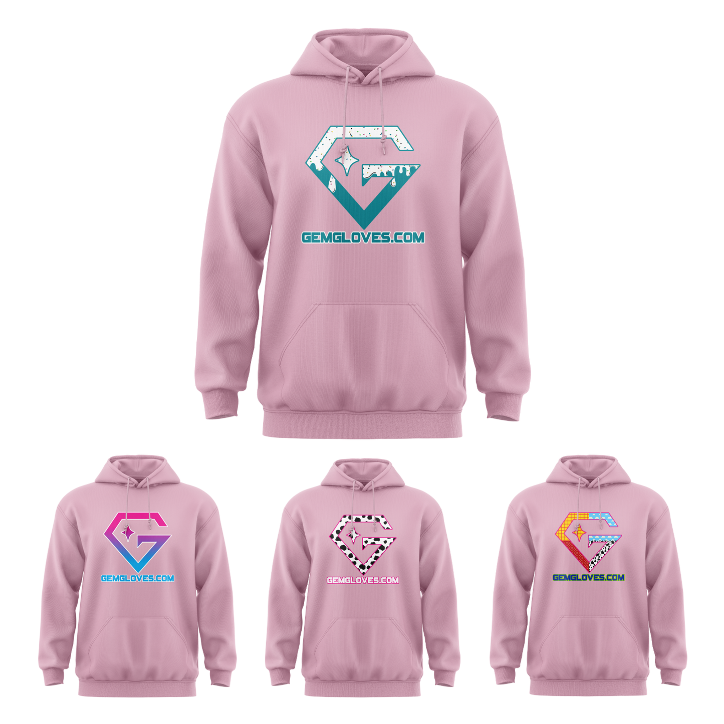 Gem Gloves Element Fleece Hoodie - Pink