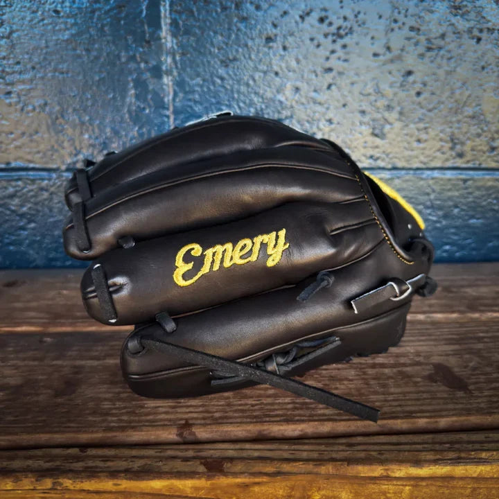 Emery Summit Pro 1627 Infield Glove Black / Gold – Product View | Smash It Sports | leather, kip, pro