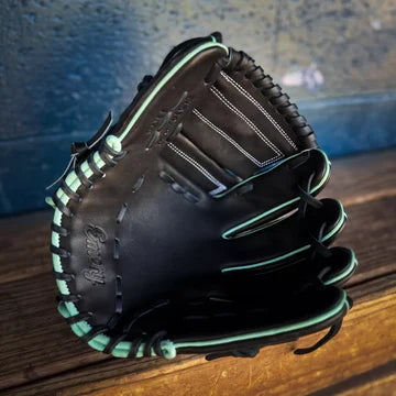 Emery Summit Pro ELS19 Pitcher's Glove Black/Mint – Product View | Smash It Sports | leather, kip, pro