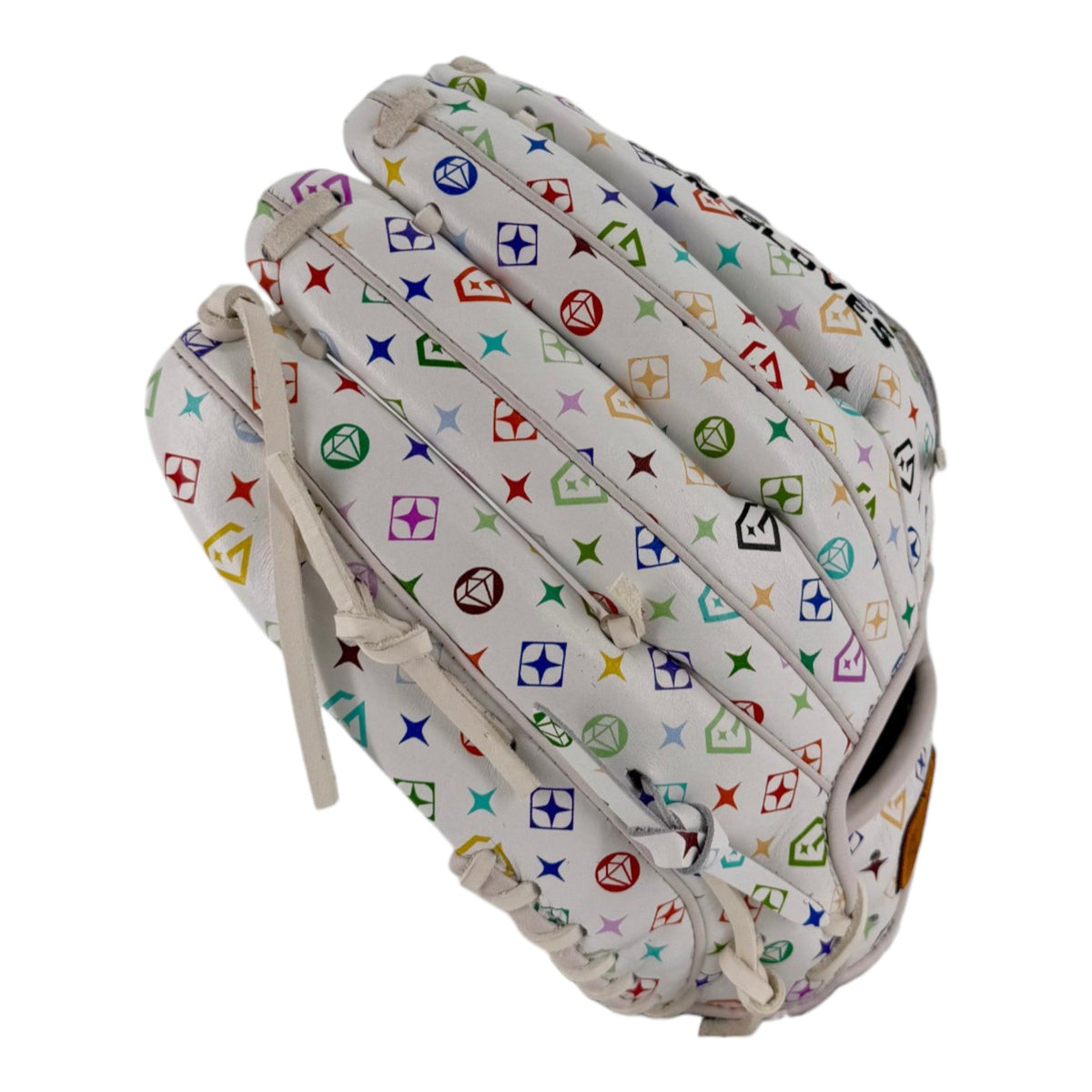 Gem Gloves Softball Fielding Glove - GEM107 Rainbow Lux – Product View | Smash It Sports | leather, kip, pro