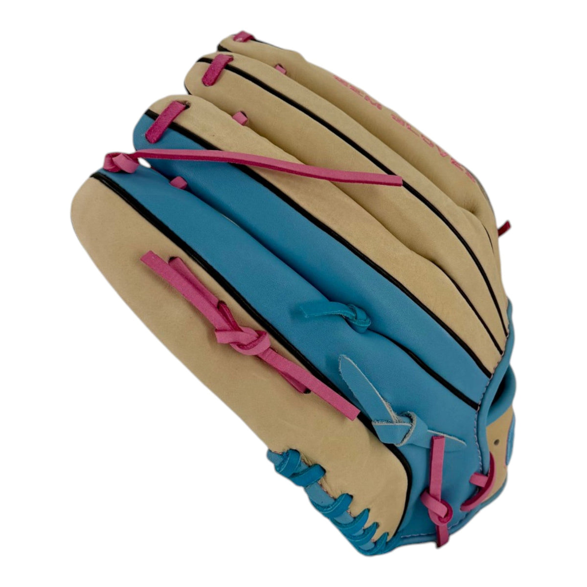 Gem Gloves Softball Fielding Glove - GEM121 Carolina Peach – Product View | Smash It Sports | leather, kip, pro