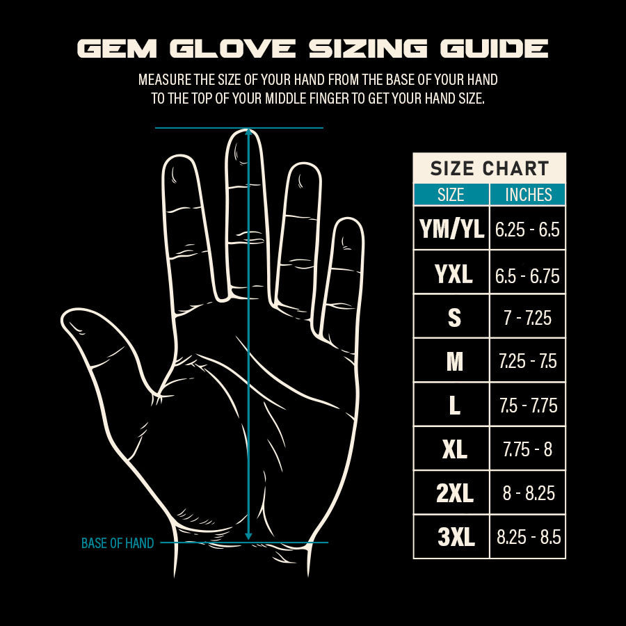 Gem Glove Opalite Batting Glove - White Vice