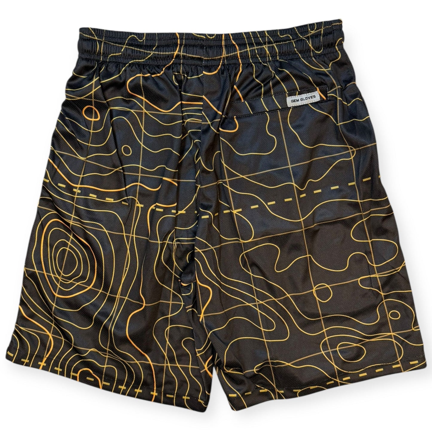 Gem Gloves Mesh Shorts - Topo - Black/Orange – Product View | Smash It Sports | pro, pocket