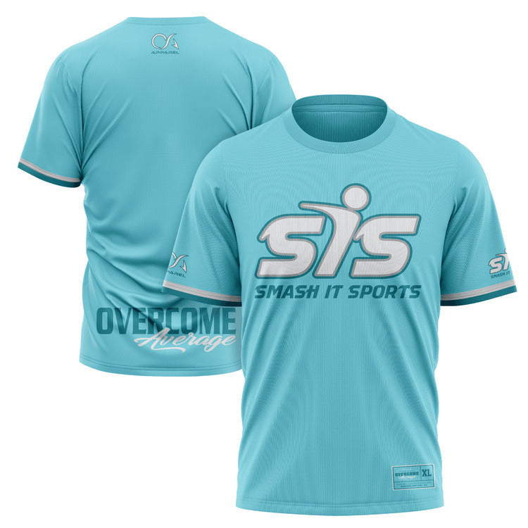 Smash It Sports Short Sleeve Shirt - Ice Blue – Product View | Smash It Sports | premium