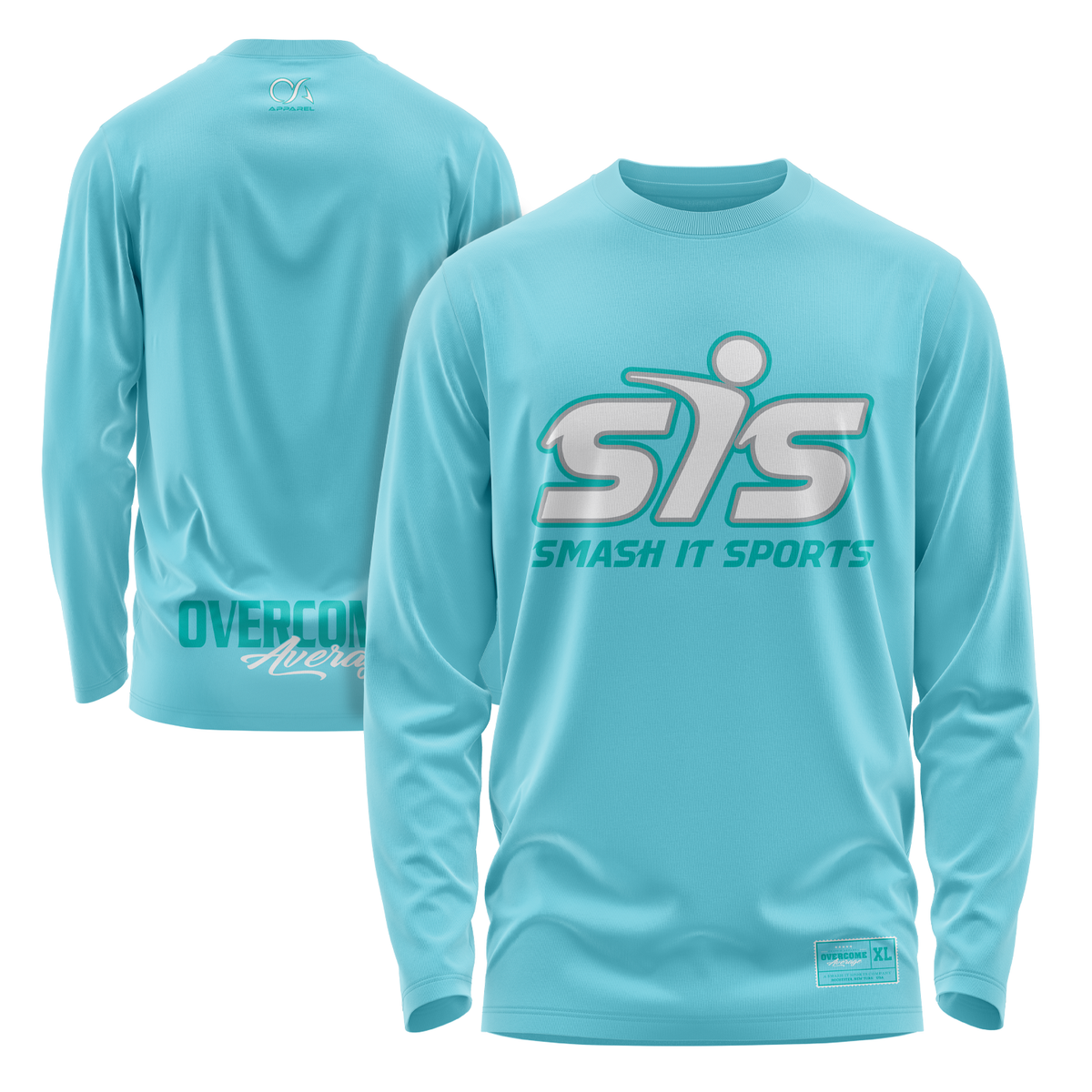 Smash It Sports Long Sleeve Shirt - The League (Ice Blue) – Specs Overview | Smash It Sports