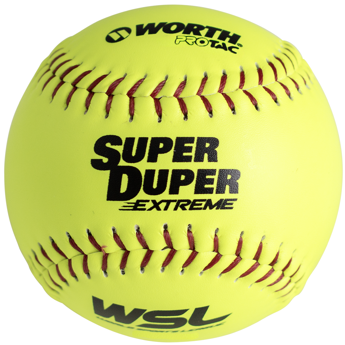Worth Super Duper Extreme 44/375 ProTac WSL 12" Slowpitch Softballs - MLSDM12S – Specs Overview | Smash It Sports | leather,