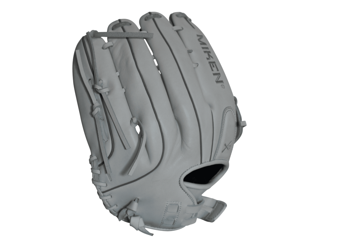 Miken Pro Series Slowpitch Softball Fielding Glove - White – Specs Overview | Smash It Sports | leather, pro, pocket