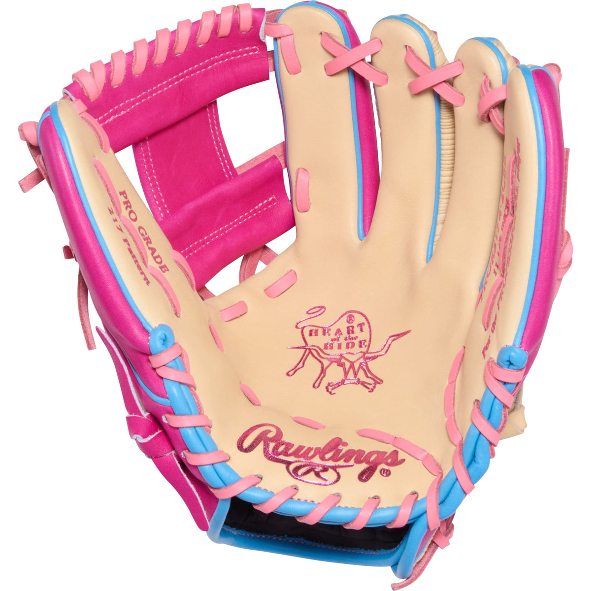 Rawlings Heart of the Hide ColorSync 10 Woodgrain Pink 11.5" Baseball Fielding Glove - PROR2174-2CBE – Product View | Smash I