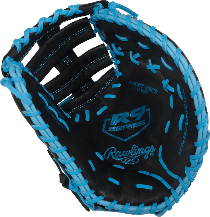 Rawlings R9 13" Baseball First Base Mitt/Glove - R9DCT-10BCB – Product View | Smash It Sports | leather, web