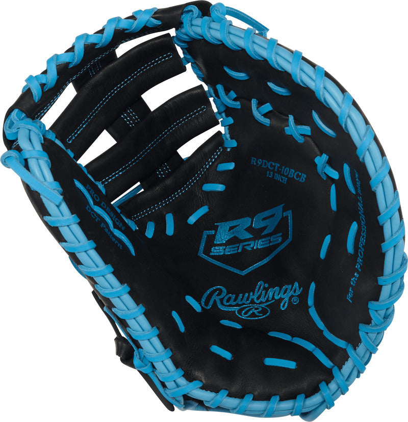 Rawlings R9 13" Baseball First Base Mitt/Glove - R9DCT-10BCB – Product View | Smash It Sports | leather, web