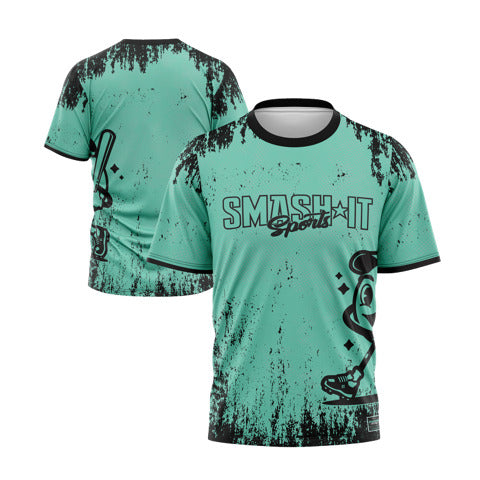 Smash It Sports Short Sleeve Shirt - Smashie (Mint/Black) – Product View | Smash It Sports | premium