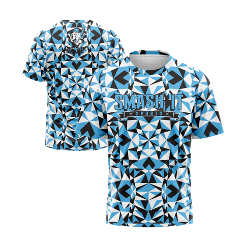 Smash It Sports Short Sleeve Shirt - Kaleidoscope (Carolina/Black) – Specs Overview | Smash It Sports | premium