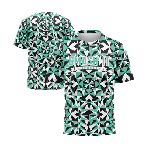 Smash It Sports Short Sleeve Shirt - Kaleidoscope (Mint/Black) – Specs Overview | Smash It Sports | premium