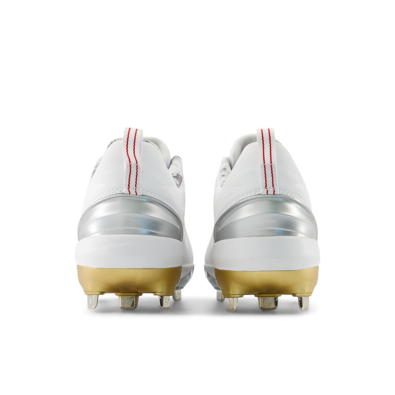 New Balance Women's FuelCell FUSE v5 Metal Fastpitch Softball Cleats - White / Gold - SMFUSEE5 – Product View | Smash It Spor