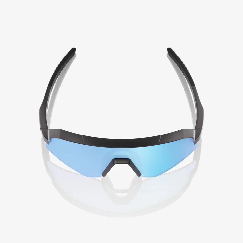 100 Percent Sunglasses - SLENDALE Youth - Matte Black - HiPER Blue Multilayer Mirror Lens