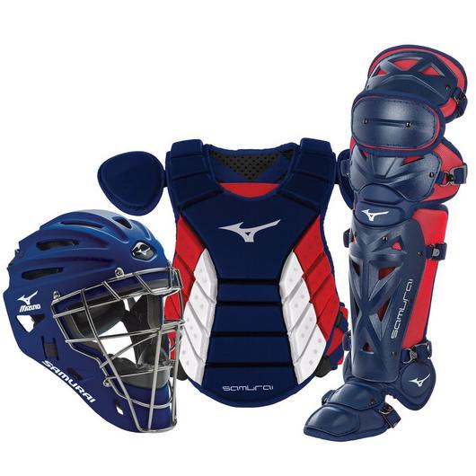 Mizuno Samurai Adult 16" Baseball Catchers Set - Multiple Colors – Product View | Smash It Sports | foam, padding, matte