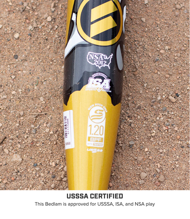 2025 Worth Bedlam Gold XL 1-Piece USSSA Slowpitch Softball Bat WSU5BEDG1L – Specs Overview | Smash It Sports | composite, uss