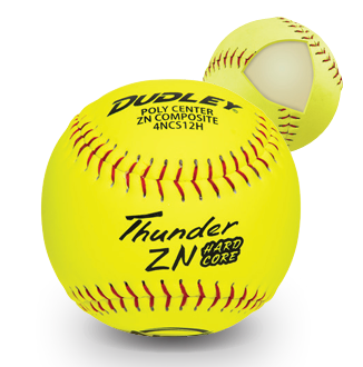 Dudley Thunder ZN Hardcore 44/375 NCS 12" Slowpitch Softballs - 4NCS12H – Specs Overview | Smash It Sports