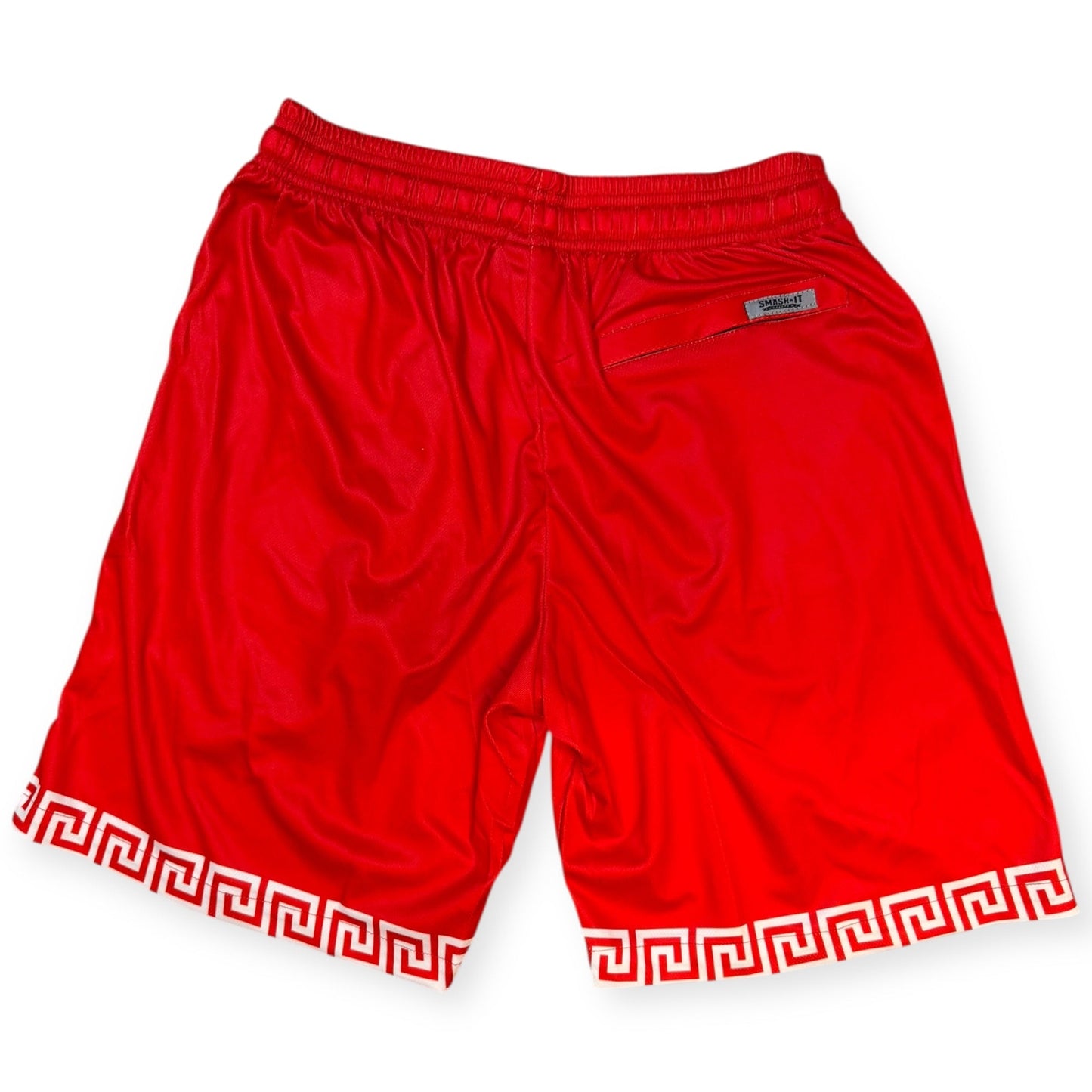 Smash It Sports Mesh Shorts - Aztec Red/White