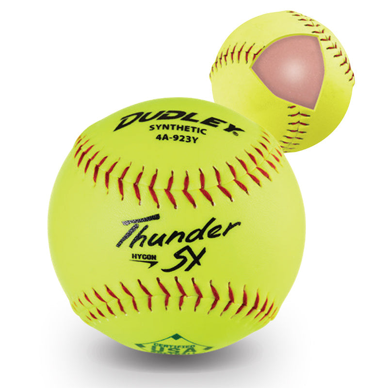 Dudley Thunder SY Hycon 52/300 USA/ASA 11" Slowpitch Softballs 4A923Y – Product View | Smash It Sports