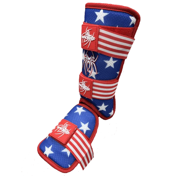 Spiderz Leg Guard - Limited Edition "Star and Stripes (OSFM) – Product View | Smash It Sports