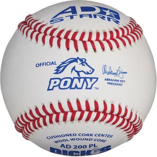 AD STARR Pony League Baseballs (Ages 16 & Under) - AD 200 PL – Product View | Smash It Sports | leather, seam