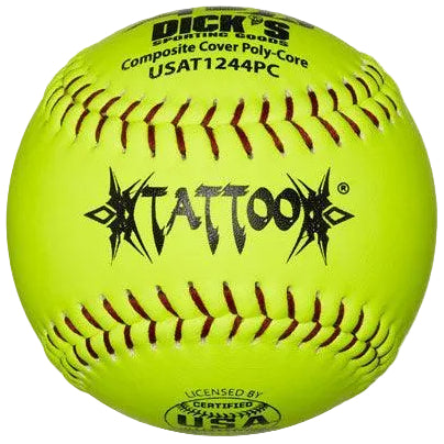 AD Starr Tattoo 44/375 ASA/USA 12" Composite Slowpitch Softballs - USAT1244PC – Primary View | Smash It Sports