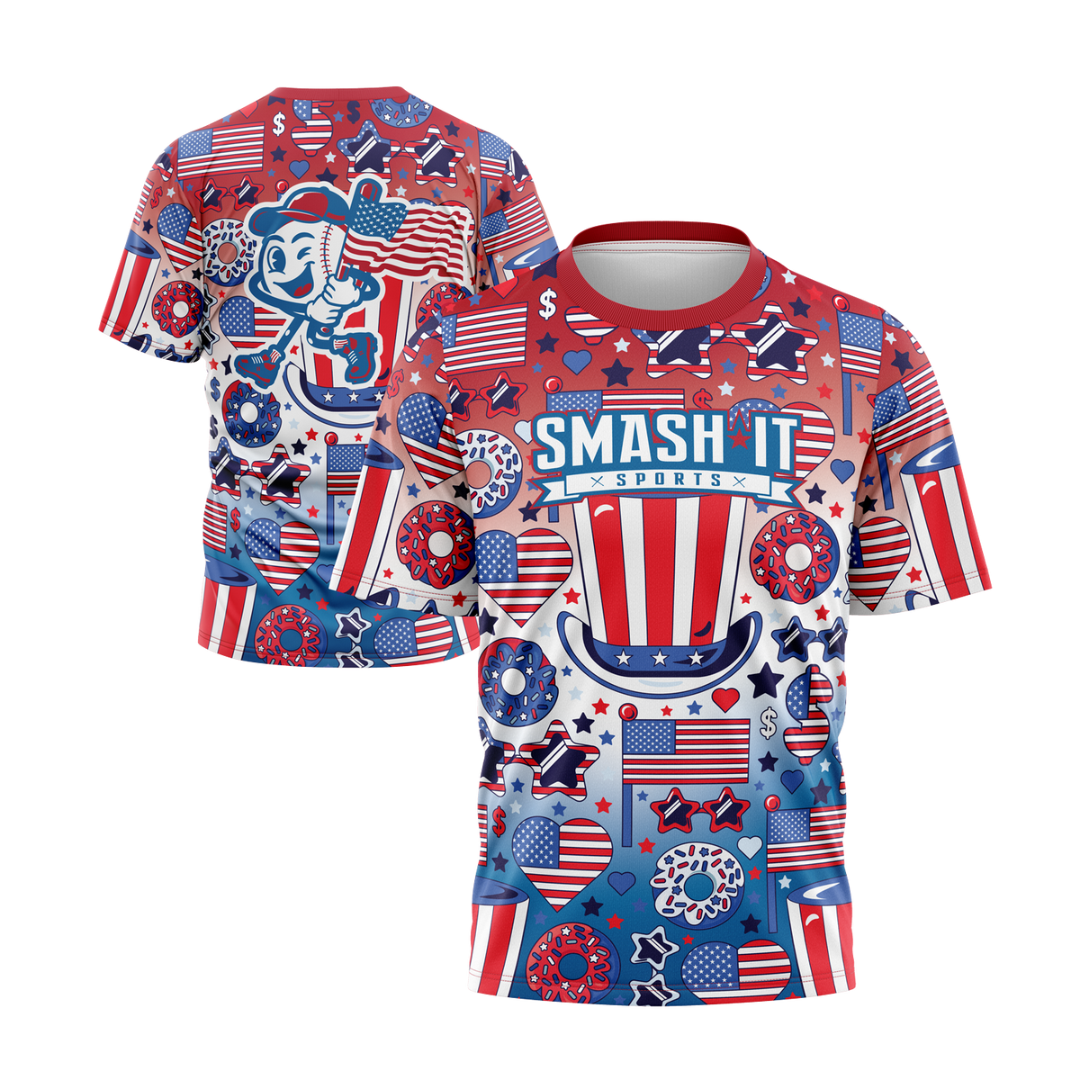 Smash It Sports Short Sleeve Shirt - Freedom Frenzy – Specs Overview | Smash It Sports | premium