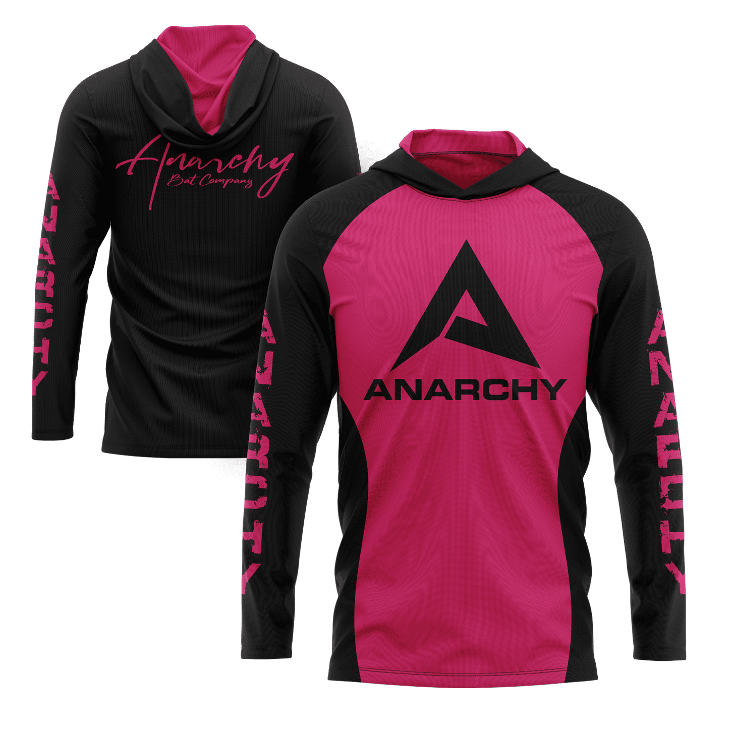 Anarchy Hooded Long Sleeve Tee - Hot Pink/Black – Specs Overview | Smash It Sports