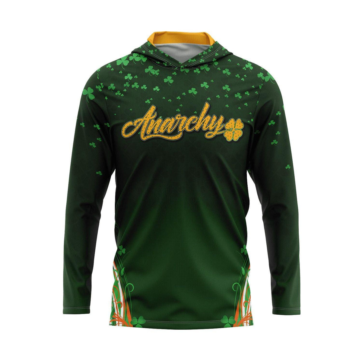 Anarchy St. Patricks Day Hooded Long Sleeve (Customized Buy-In) – Product View | Smash It Sports | pro